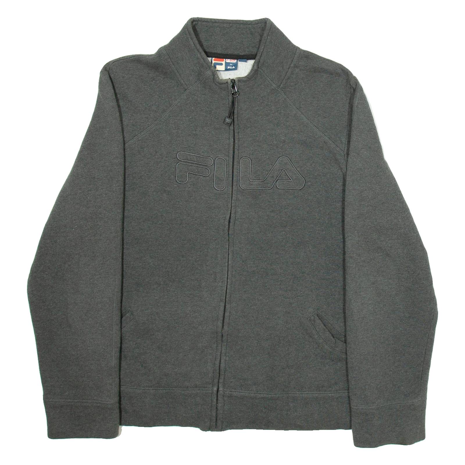 FILA Full Zip Mens Sweatshirt Grey L