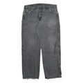 DICKIES Mens Regular Fit Grey Denim Jeans W38 L32 Casual Cotton Blend Zip