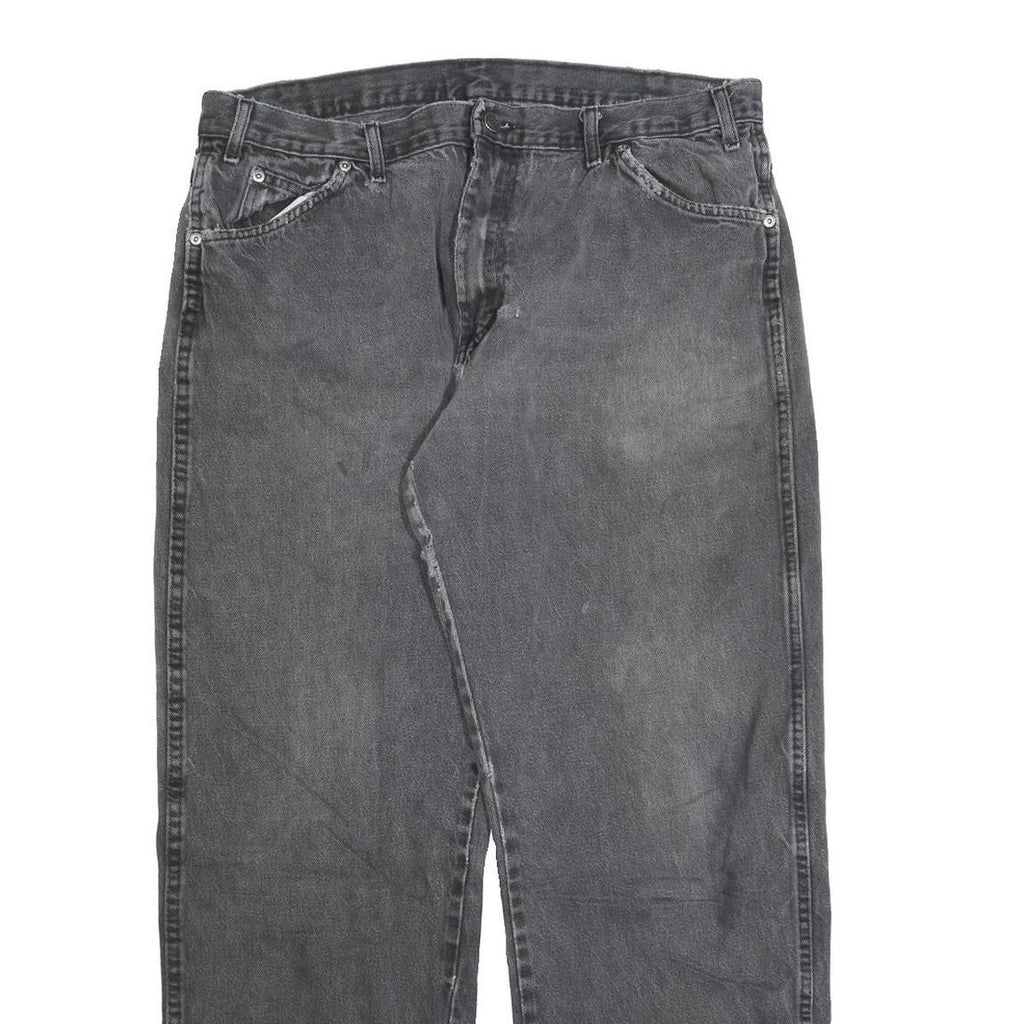 DICKIES Mens Regular Fit Grey Denim Jeans W38 L32 Casual Cotton Blend Zip