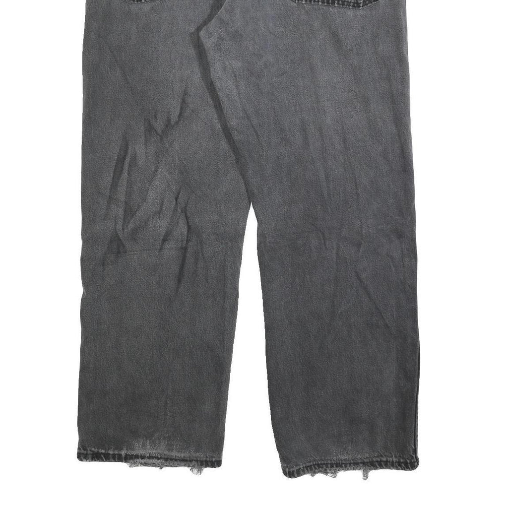 DICKIES Mens Regular Fit Grey Denim Jeans W38 L32 Casual Cotton Blend Zip