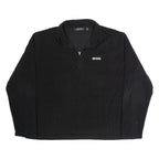 REGATTA Mens Fleece Black 1/4 Zip 2XL
