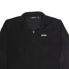 REGATTA Mens Fleece Black 1/4 Zip 2XL