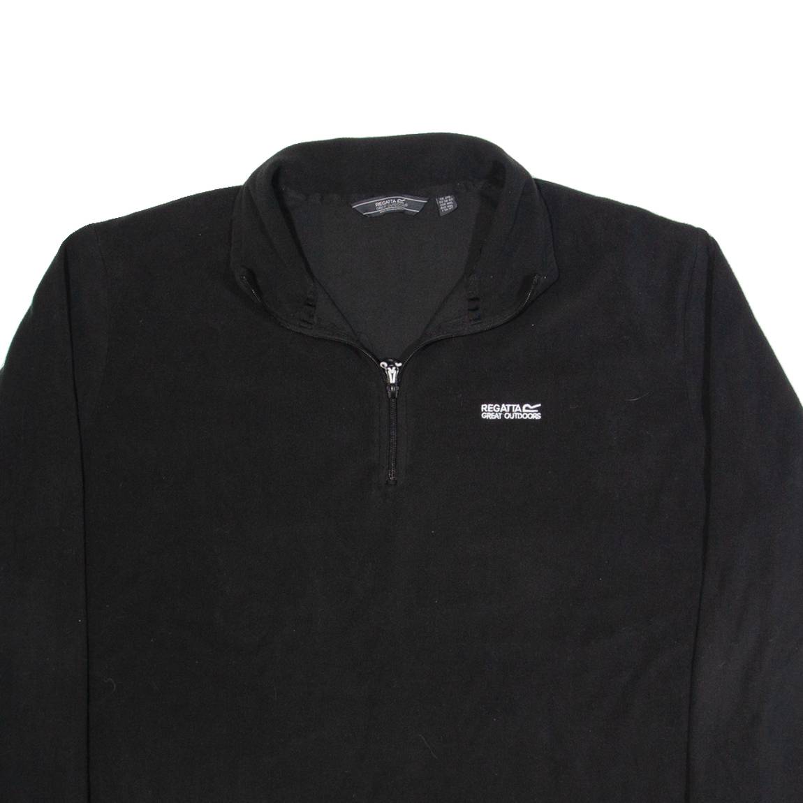 REGATTA Mens Fleece Black 1/4 Zip 2XL