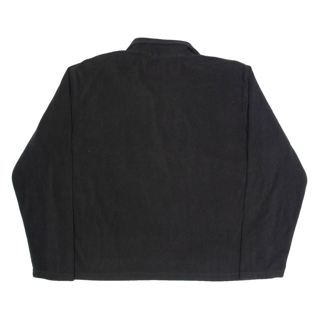 REGATTA Mens Fleece Black 1/4 Zip 2XL
