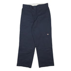 DICKIES Mens Relaxed Navy Blue Workwear Trousers W33 L30 Robust Zip Closure