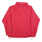 COLUMBIA Womens Red & White Outdoor Jacket XL Polyester Blend Zip Lightweight