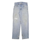 CARHARTT Mens Regular Fit Straight Blue Denim Jeans W32 L34 Distressed Style
