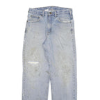 CARHARTT Mens Regular Fit Straight Blue Denim Jeans W32 L34 Distressed Style