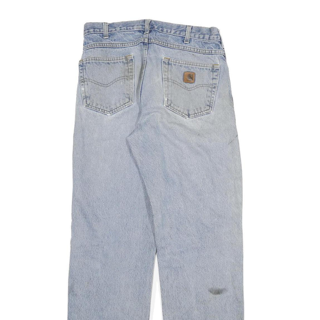 CARHARTT Mens Regular Fit Straight Blue Denim Jeans W32 L34 Distressed Style