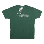 RUSSELL ATHLETIC Mens Green Basketball Graphic T-Shirt L Short Sleeve Crew Neck