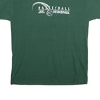 RUSSELL ATHLETIC Mens Green Basketball Graphic T-Shirt L Short Sleeve Crew Neck