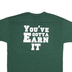 RUSSELL ATHLETIC Mens Green Basketball Graphic T-Shirt L Short Sleeve Crew Neck