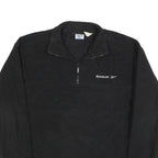 REEBOK Mens Black Plain Pullover Polyester Jumper M Sportswear Activewear