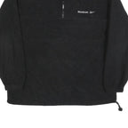 REEBOK Mens Black Plain Pullover Polyester Jumper M Sportswear Activewear