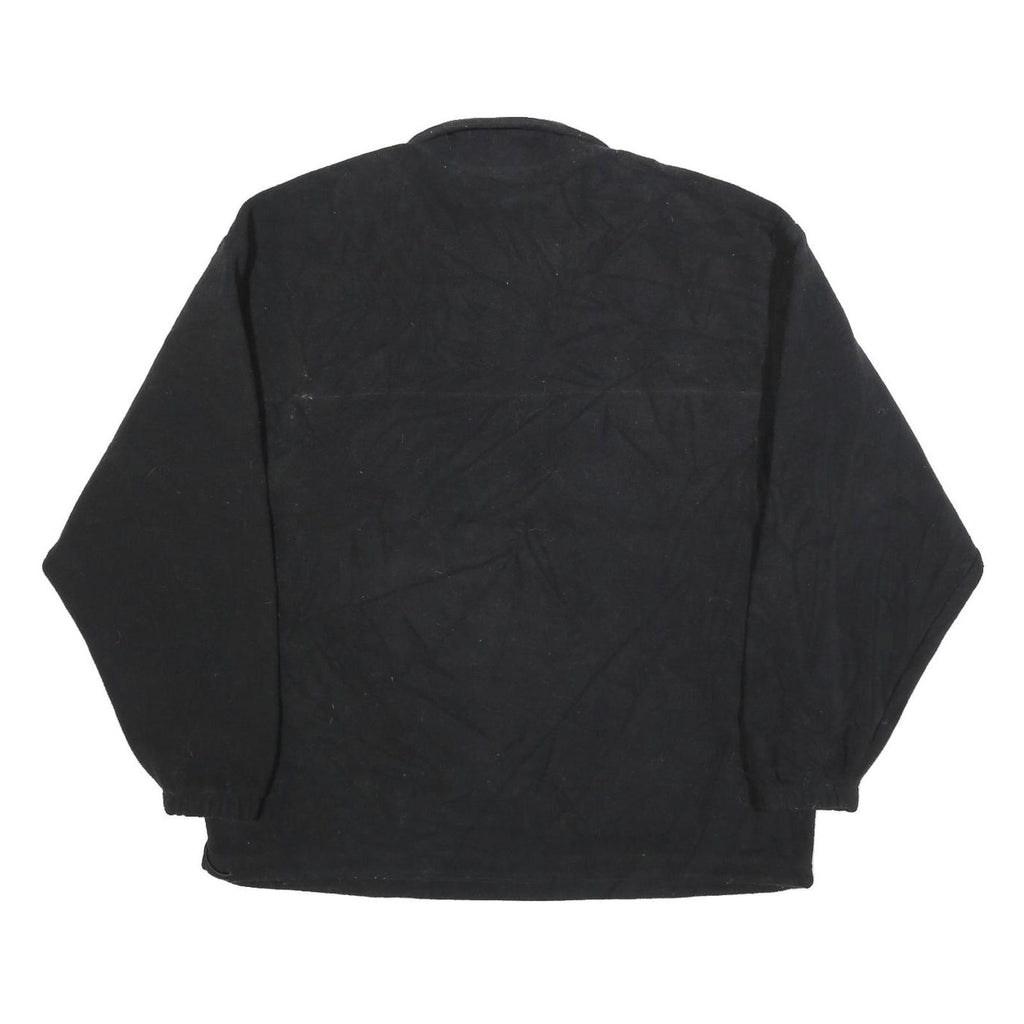 REEBOK Mens Black Plain Pullover Polyester Jumper M Sportswear Activewear