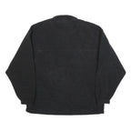 REEBOK Mens Black Plain Pullover Polyester Jumper M Sportswear Activewear