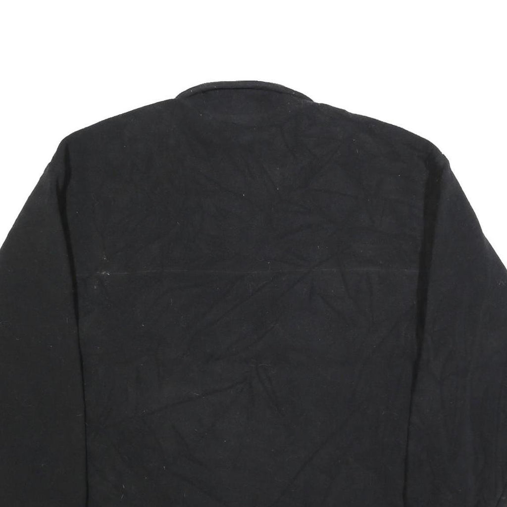 REEBOK Mens Black Plain Pullover Polyester Jumper M Sportswear Activewear