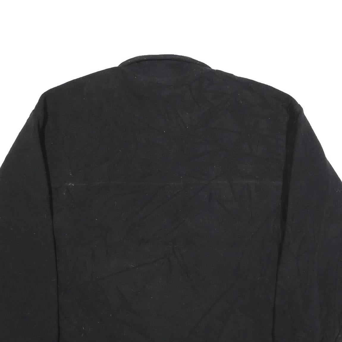 REEBOK Mens Black Plain Pullover Polyester Jumper M Sportswear Activewear