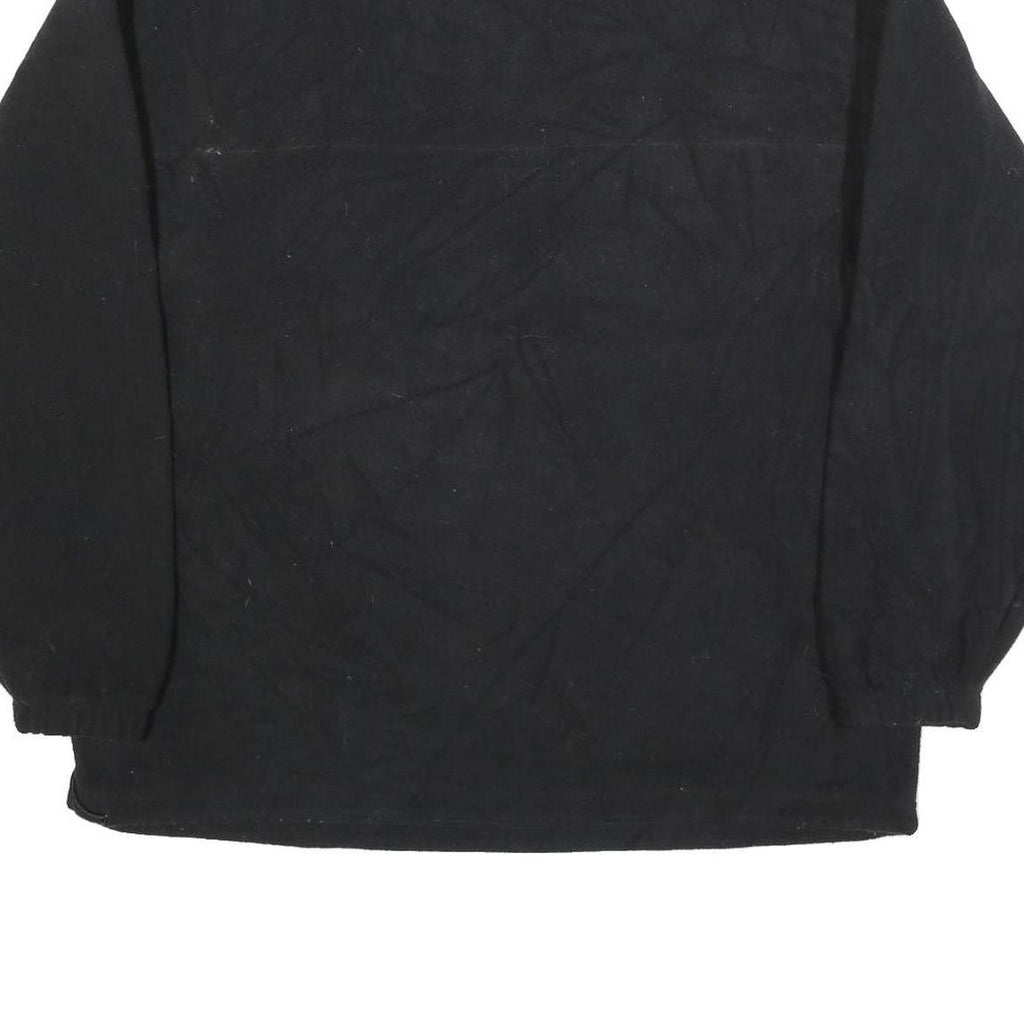 REEBOK Mens Black Plain Pullover Polyester Jumper M Sportswear Activewear