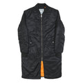ALPHA INDUSTRIES Womens Black Long Sleeve Zip Up Polyester Jacket M Bomber