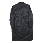 ALPHA INDUSTRIES Womens Black Long Sleeve Zip Up Polyester Jacket M Bomber