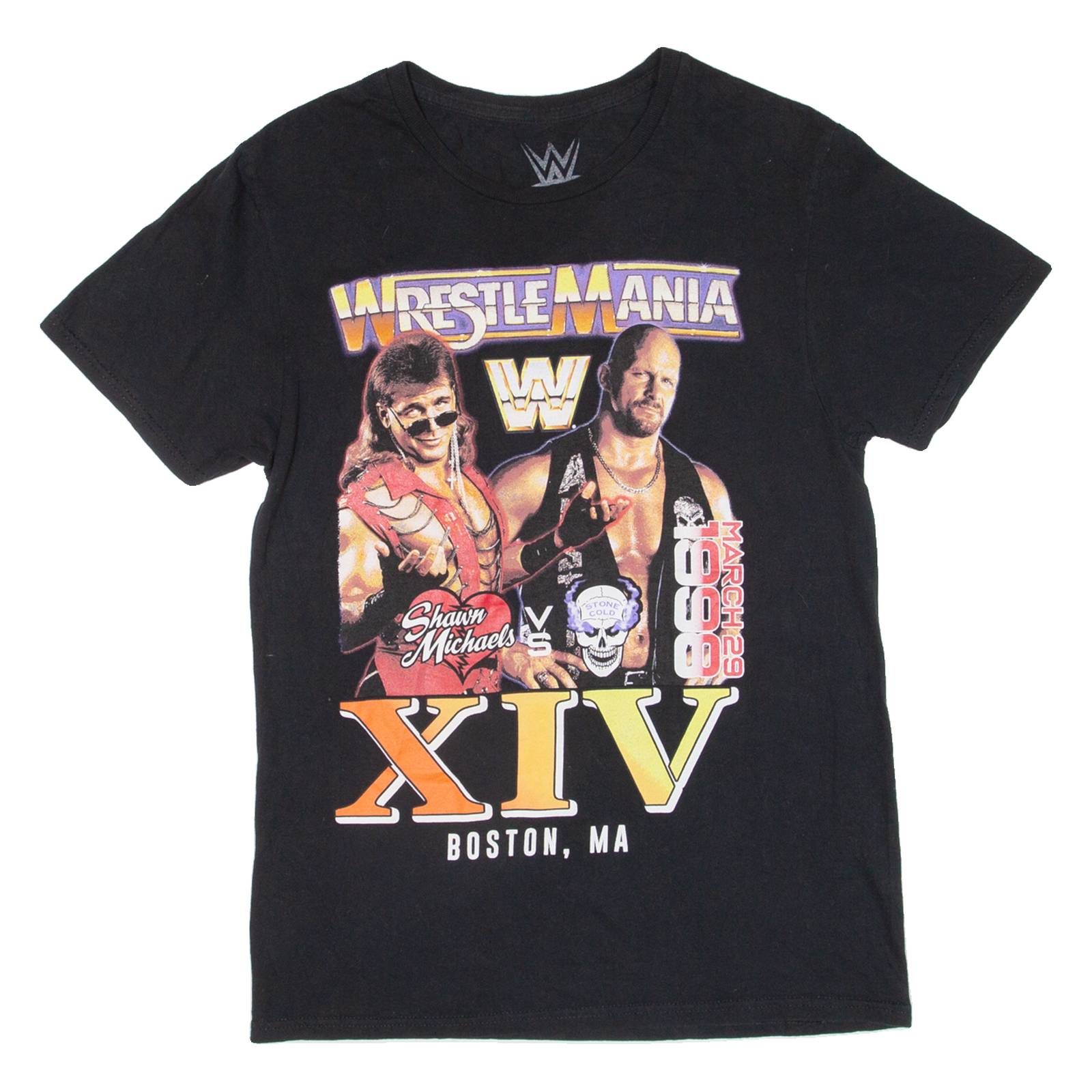 Wrestlemania Boston Ma Mens T-Shirt Black USA S