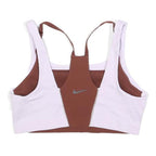 NIKE Womens Brown & White Sports Top Sleeveless Scoop Neck S Athletic Gym