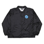 SANTA CRUZ Natas Screaming Panther Mens Black XL Nylon Coach Jacket Blue Logo