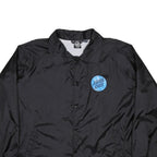 SANTA CRUZ Natas Screaming Panther Mens Black XL Nylon Coach Jacket Blue Logo