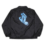 SANTA CRUZ Natas Screaming Panther Mens Black XL Nylon Coach Jacket Blue Logo