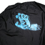 SANTA CRUZ Natas Screaming Panther Mens Black XL Nylon Coach Jacket Blue Logo