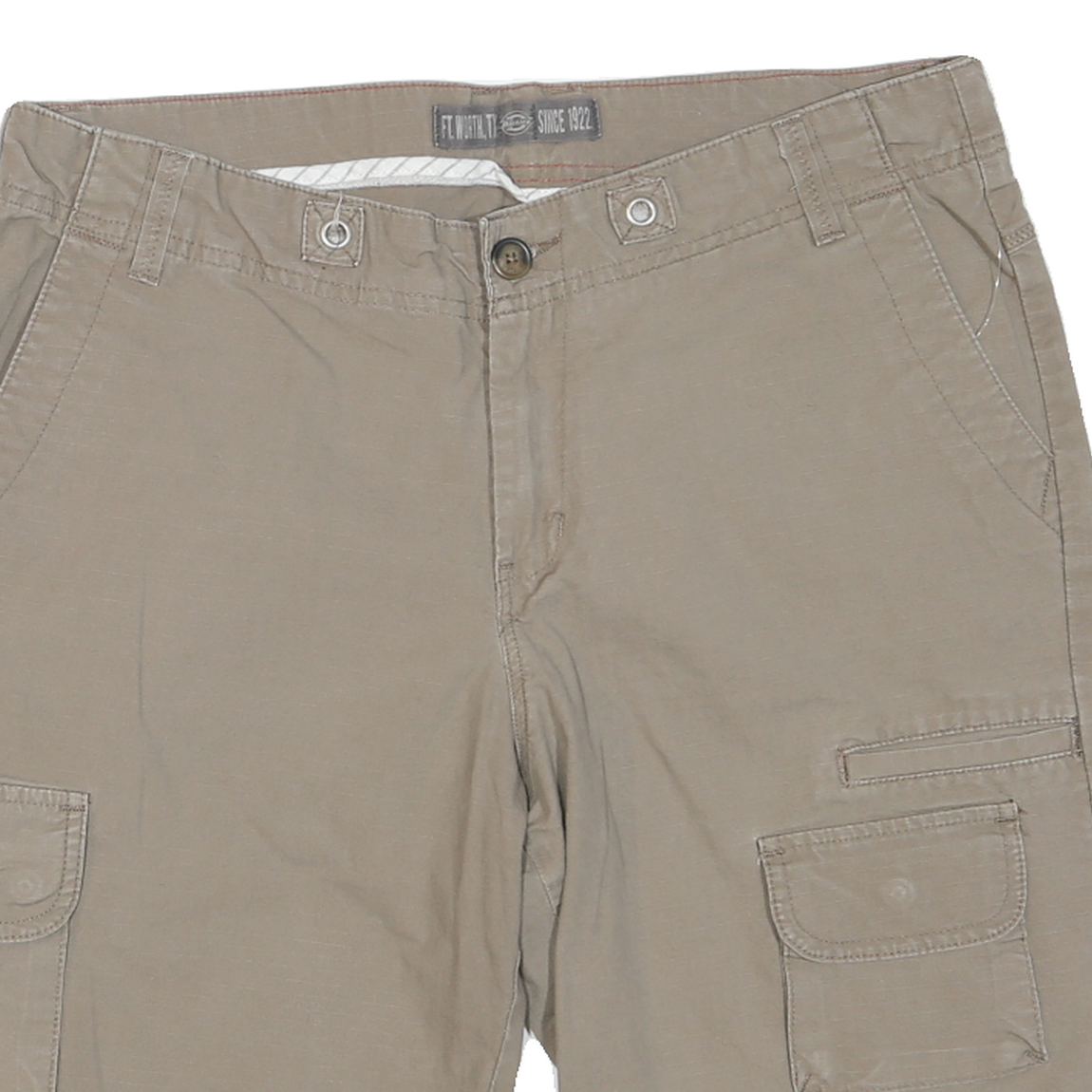 DICKIES Mens Shorts Beige Cargo Cotton Blend L W36 Workwear Comfort Style