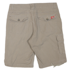 DICKIES Mens Shorts Beige Cargo Cotton Blend L W36 Workwear Comfort Style