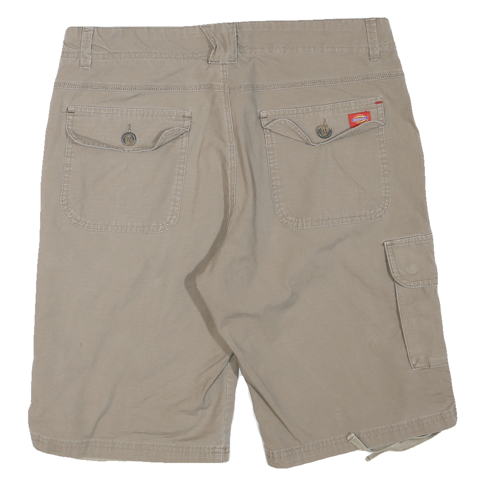 DICKIES Mens Shorts Beige Cargo Cotton Blend L W36 Workwear Comfort Style