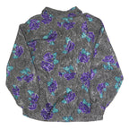 TESS Womens Black & Purple Floral Print Long Sleeve Collared Shirt UK 10