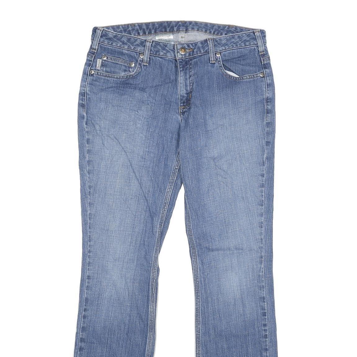 CARHARTT Womens Jeans Blue Loose Straight Denim Medium W32 L34 Casual Stylish