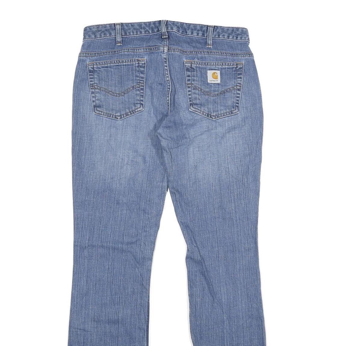 CARHARTT Womens Jeans Blue Loose Straight Denim Medium W32 L34 Casual Stylish