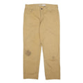 CARHARTT Mens Cotton Blend Beige Relaxed Straight Trousers W34 L30 Workwear