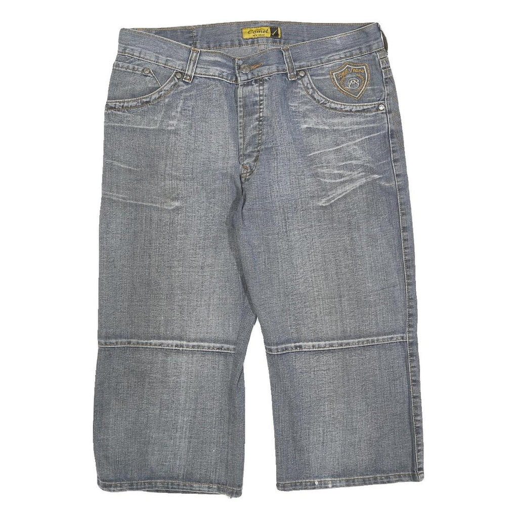 COMET Mens Shorts Blue Denim Casual M W34
