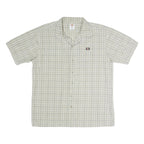 DICKIES Mens Beige Check Shirt XL Cotton Blend Comfortable Casual Short Sleeve