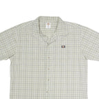 DICKIES Mens Beige Check Shirt XL Cotton Blend Comfortable Casual Short Sleeve
