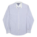 TOMMY HILFIGER Mens Blue Shirt L Cotton Blend Long Sleeve Button Formal