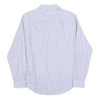 TOMMY HILFIGER Mens Blue Shirt L Cotton Blend Long Sleeve Button Formal