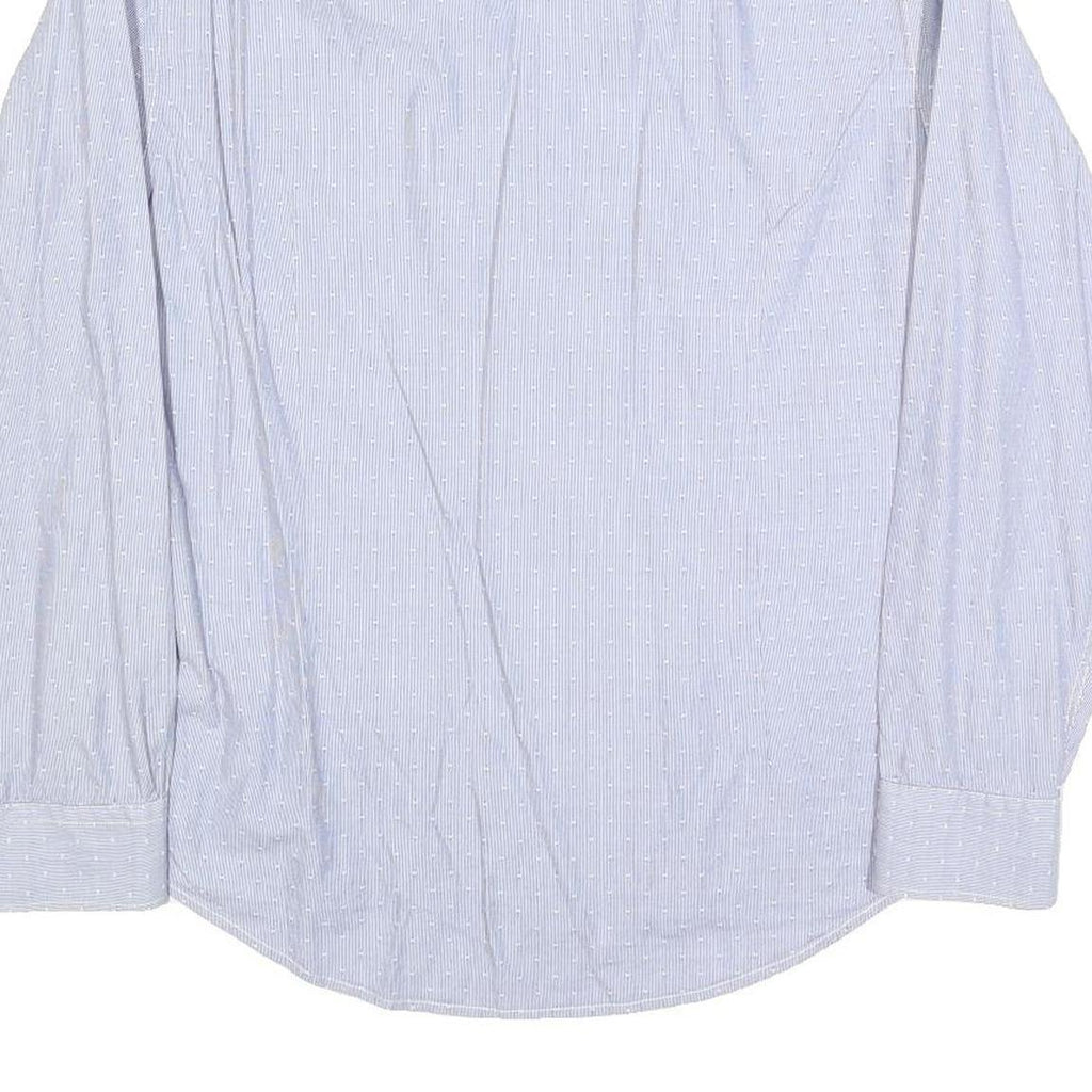 TOMMY HILFIGER Mens Blue Shirt L Cotton Blend Long Sleeve Button Formal