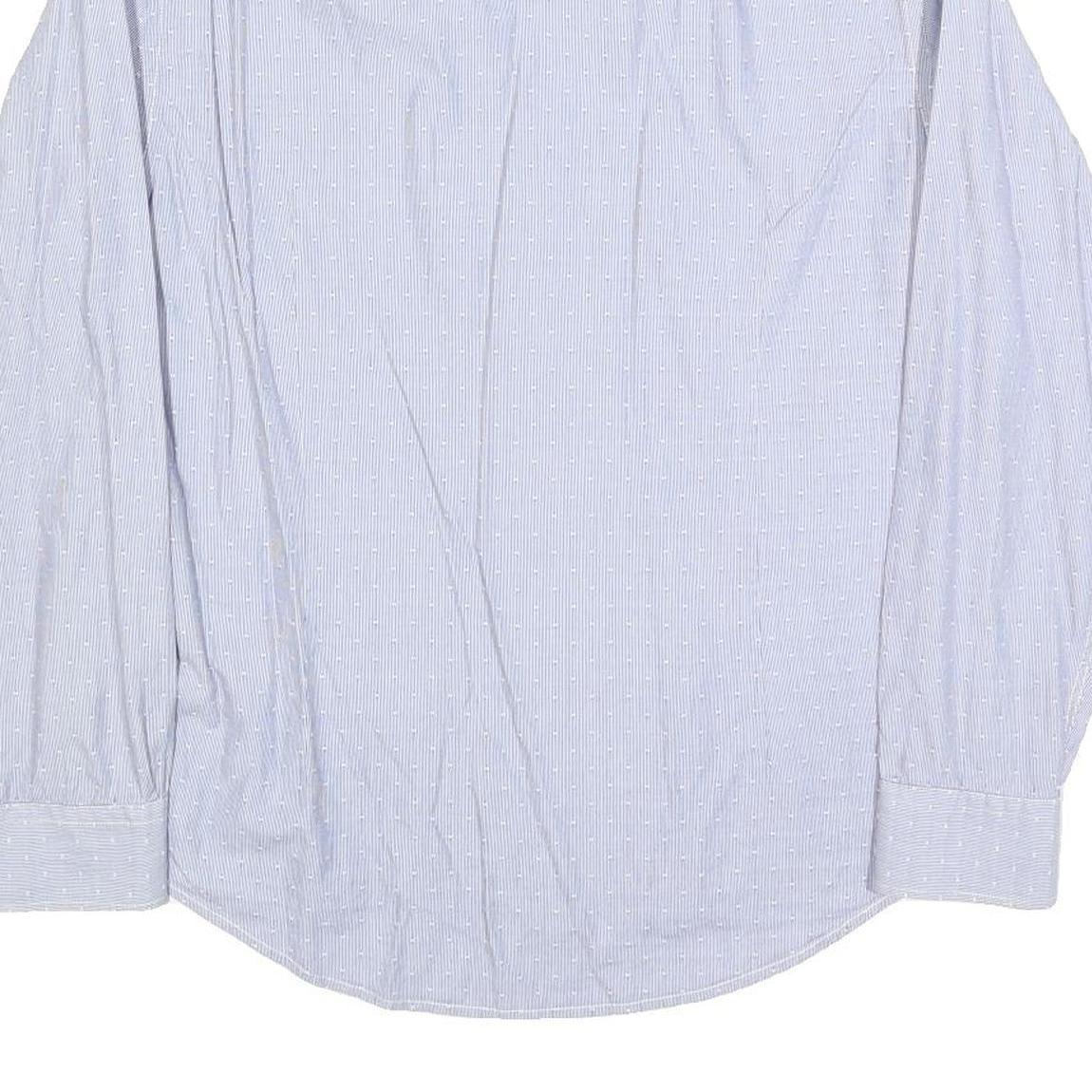 TOMMY HILFIGER Mens Blue Shirt L Cotton Blend Long Sleeve Button Formal