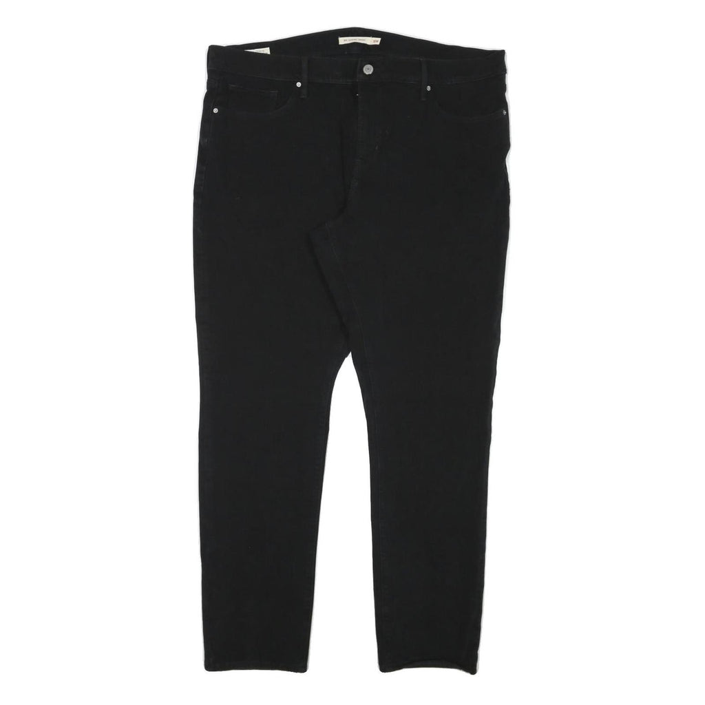 LEVI'S Womens Black Slim Skinny Denim Cotton Blend Jeans W38 L30 Stretch