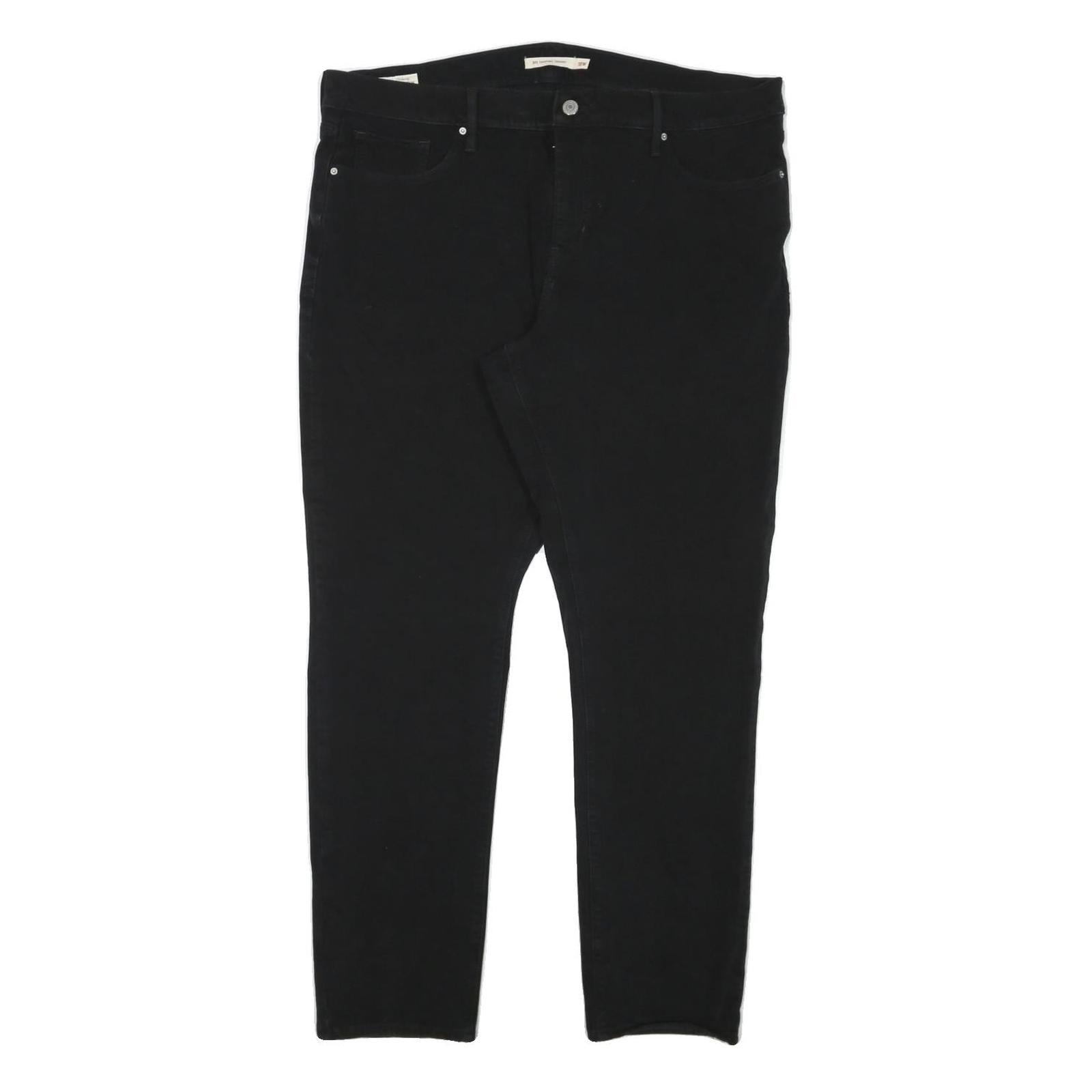 LEVI'S Womens Black Slim Skinny Denim Cotton Blend Jeans W38 L30 Stretch