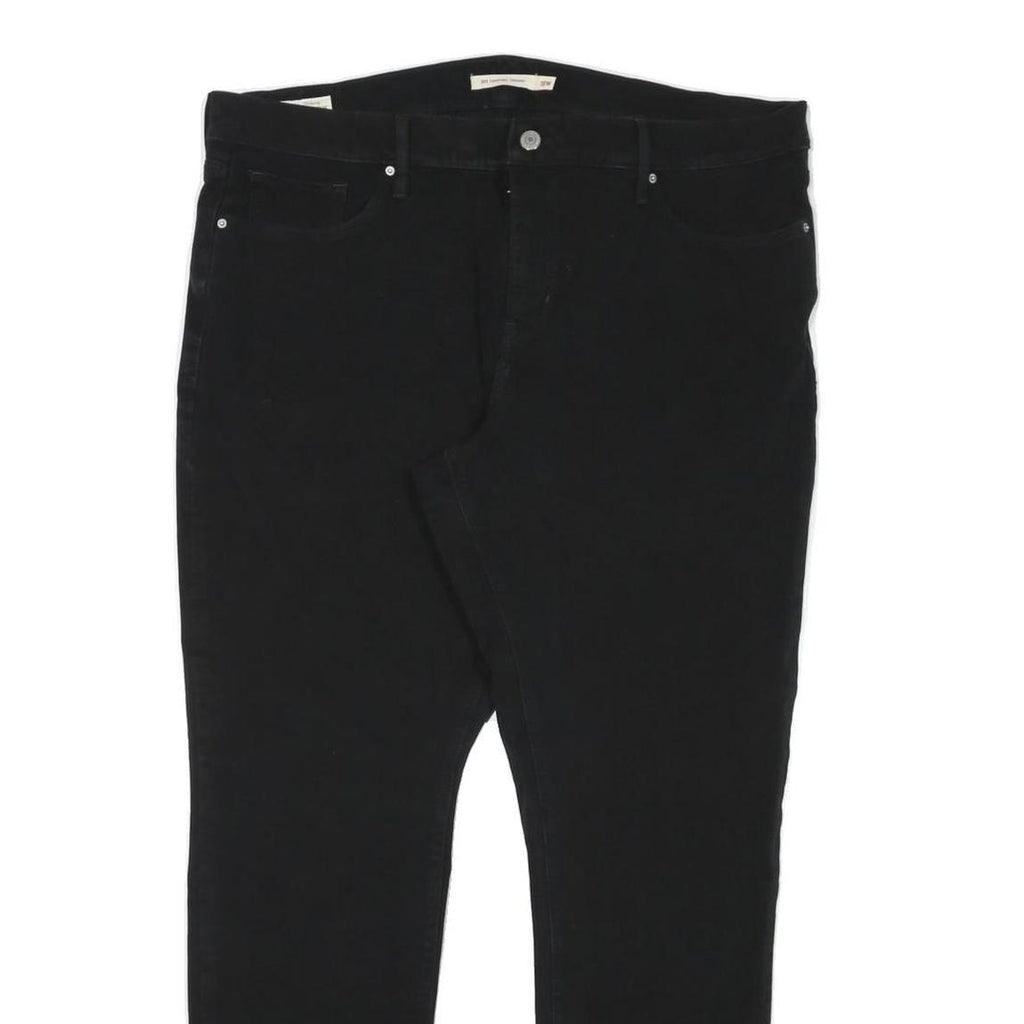 LEVI'S Womens Black Slim Skinny Denim Cotton Blend Jeans W38 L30 Stretch