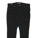 LEVI'S Womens Black Slim Skinny Denim Cotton Blend Jeans W38 L30 Stretch
