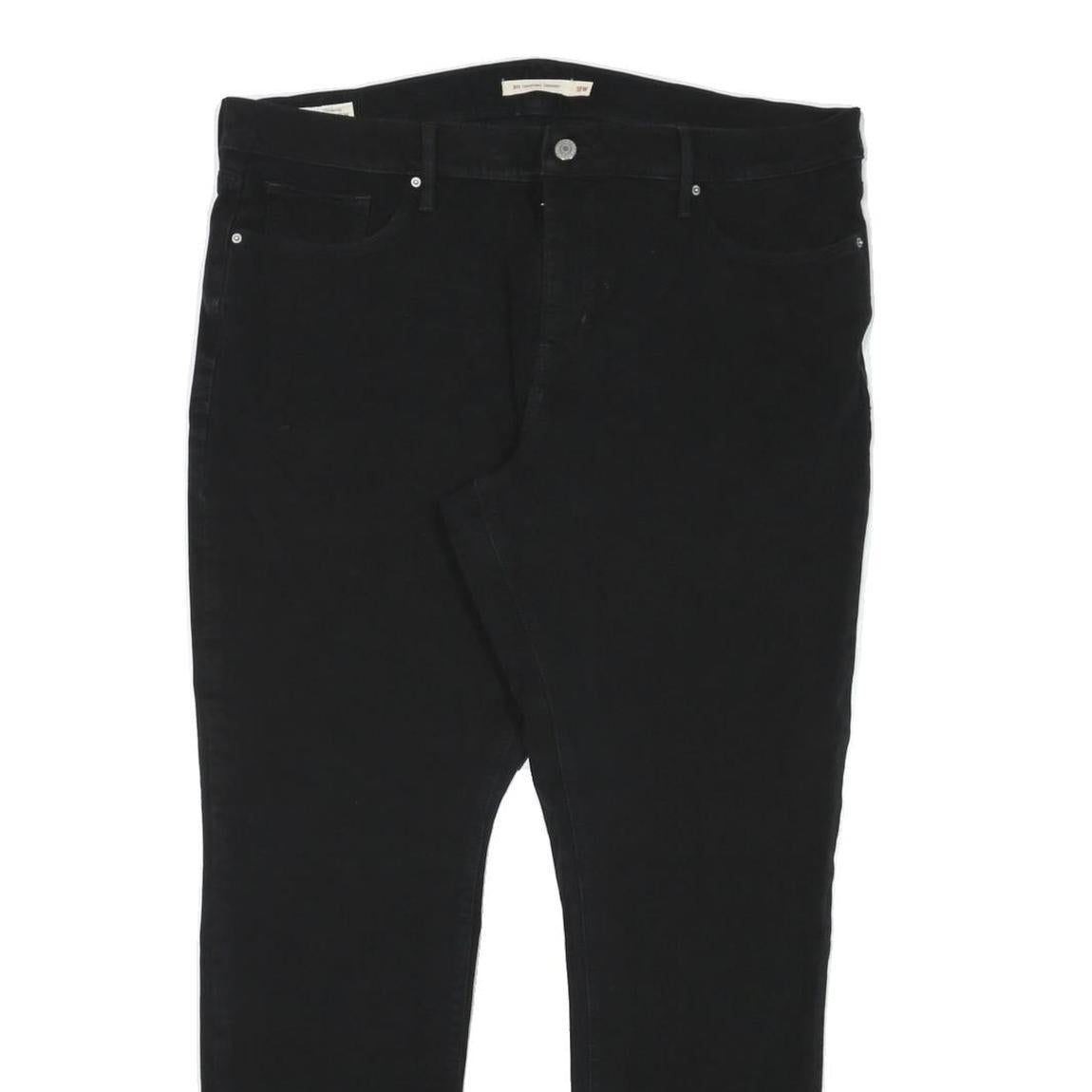 LEVI'S Womens Black Slim Skinny Denim Cotton Blend Jeans W38 L30 Stretch